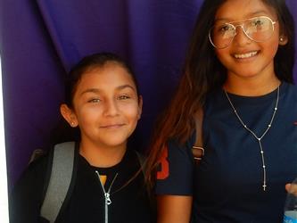 Students smiling on first day of school