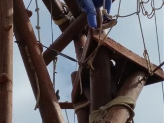 Climbing the tower