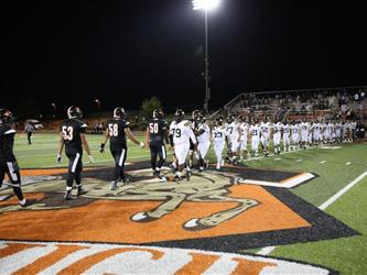 High School Football players end of game 