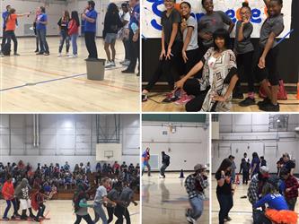 Students participate in rally events