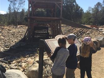 Westside students reading about the Mill
