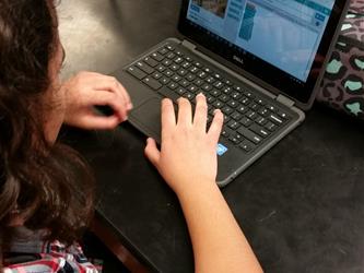 Rio Tierra students participating in the Hour of Code