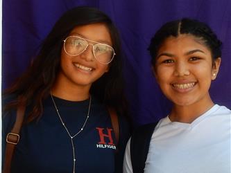 Students smiling on first day of school