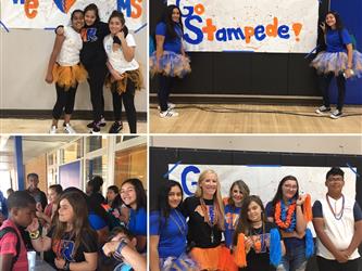 Students participate in rally events