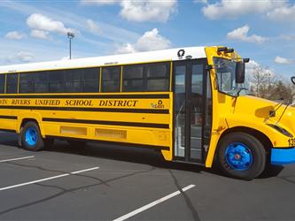 Electric Bus Side view of bus elion
