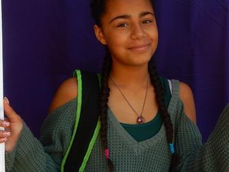 Students smiling on first day of school