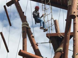 Climbing the tower