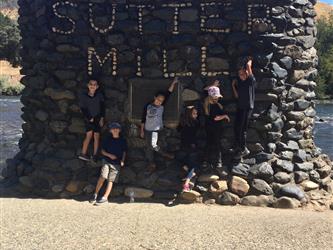 Westside students in front of Sutter Mill