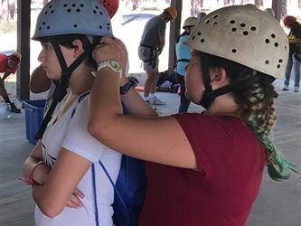 Getting ready to climb the tower