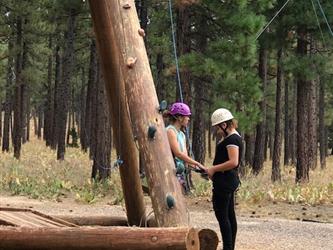 Getting ready to climb the tower